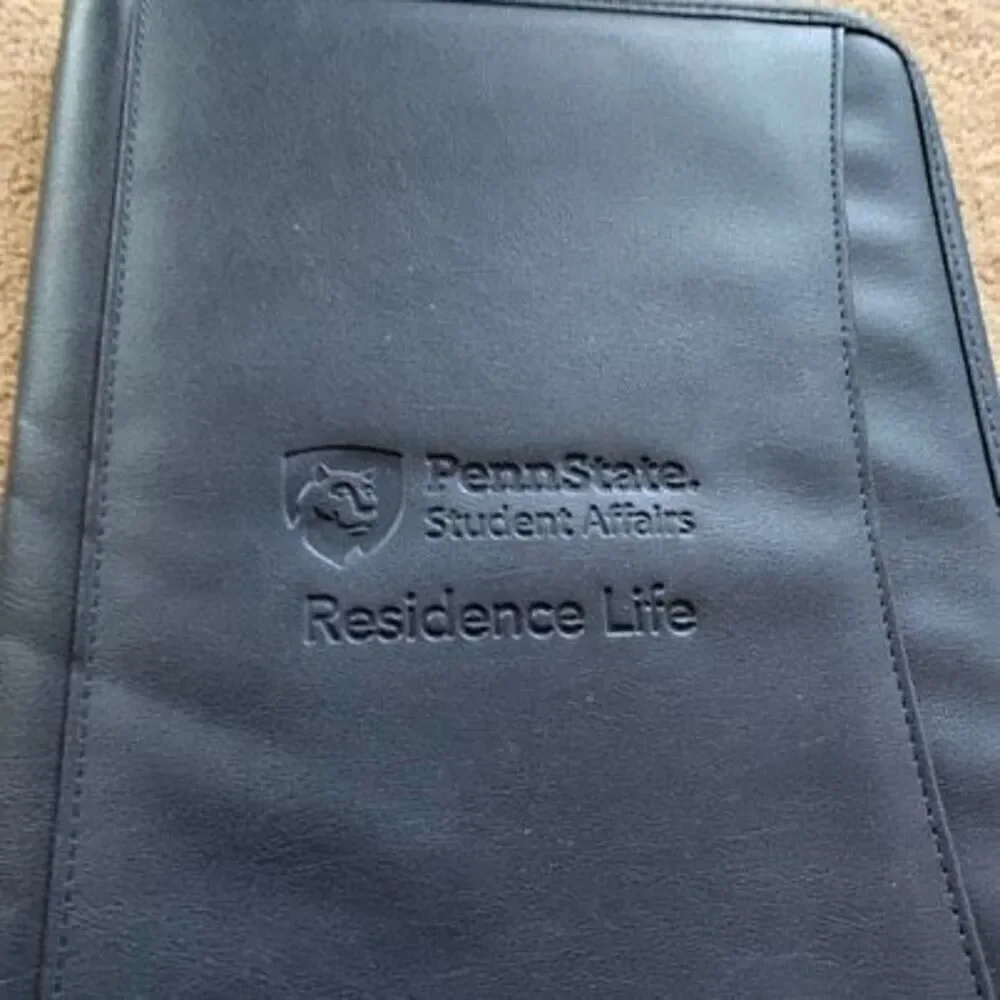 Penn State Student Affairs Residence Life Blue Zipper Portfolio